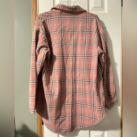 Judson & Co Shacket Jacket women’s pink plaid - Picture 2 of 4